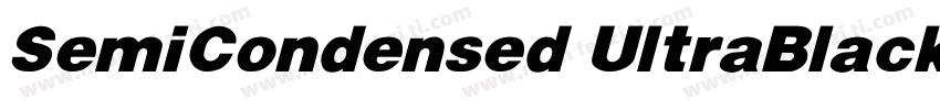 SemiCondensed UltraBlack Italic字体转换